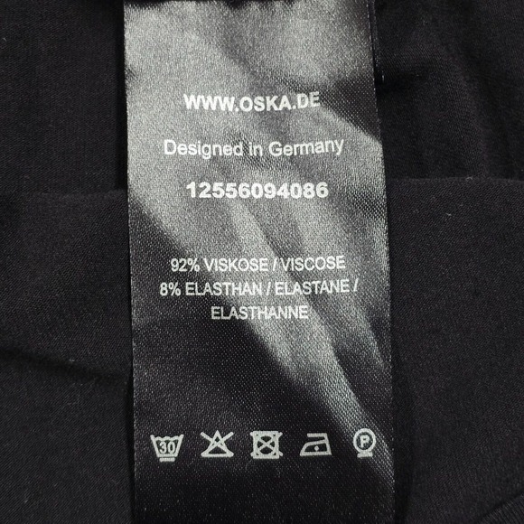 Oska Womens‎ Top 2 UK12 Black Pullover Long Sleeve Minimalist Soft Modern Fit - Picture 5 of 11